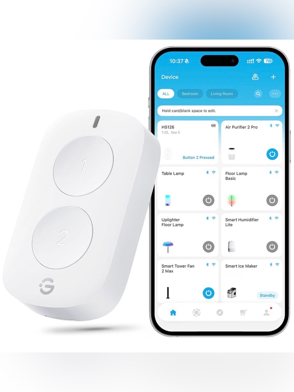 Govee Smart Wireless Mini Double Button Switch Remote